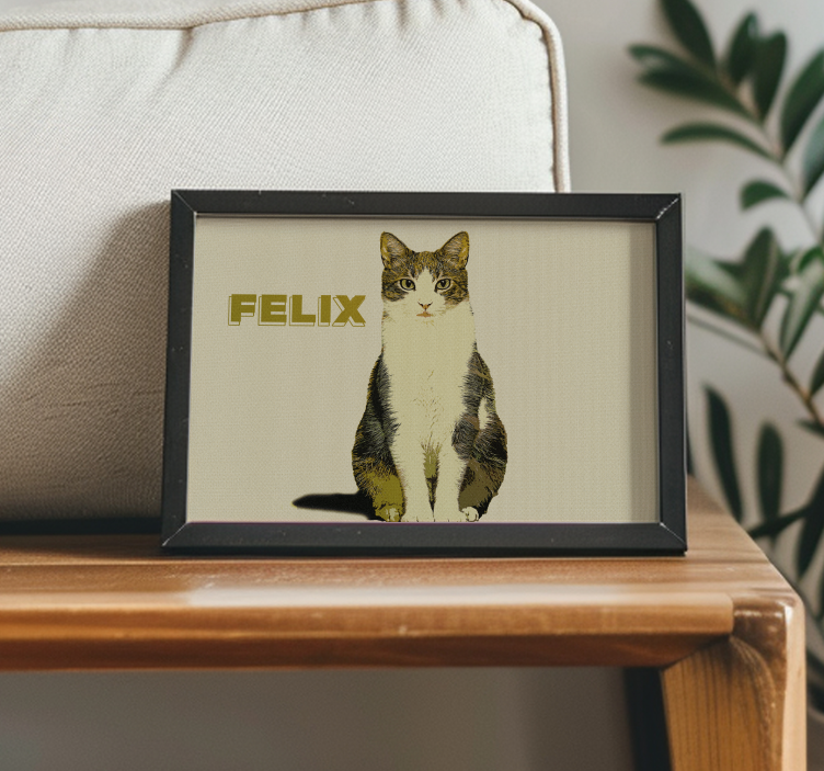 Poster animaux illustration personnalisée demi ton - TenStickers