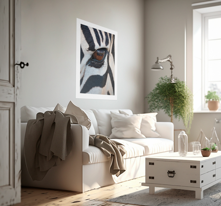 Poster animaux Œil de zèbre - TenStickers