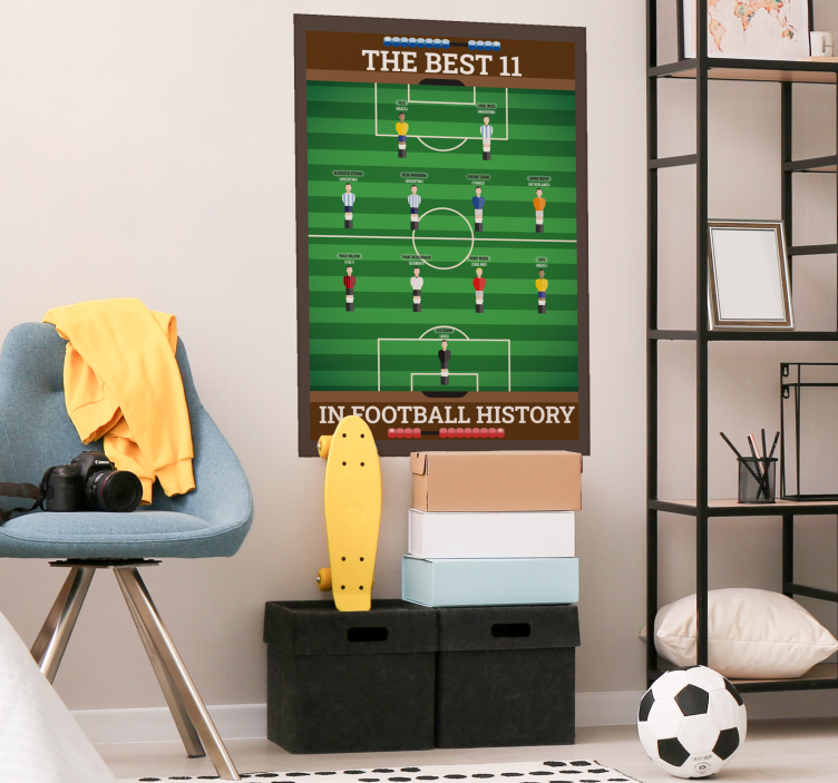 Poster ado 11 meilleurs joueurs de football - TenStickers