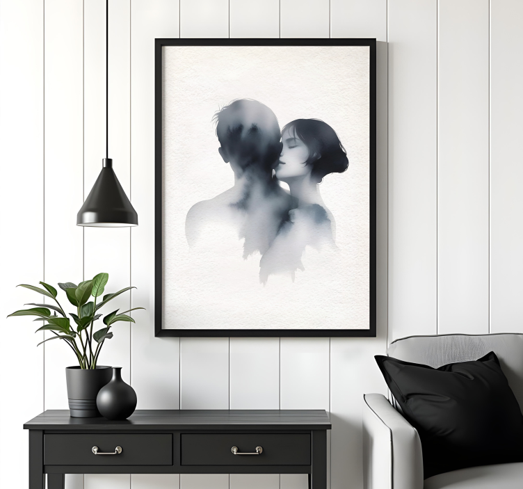 Poster minimaliste joli couple - TenStickers