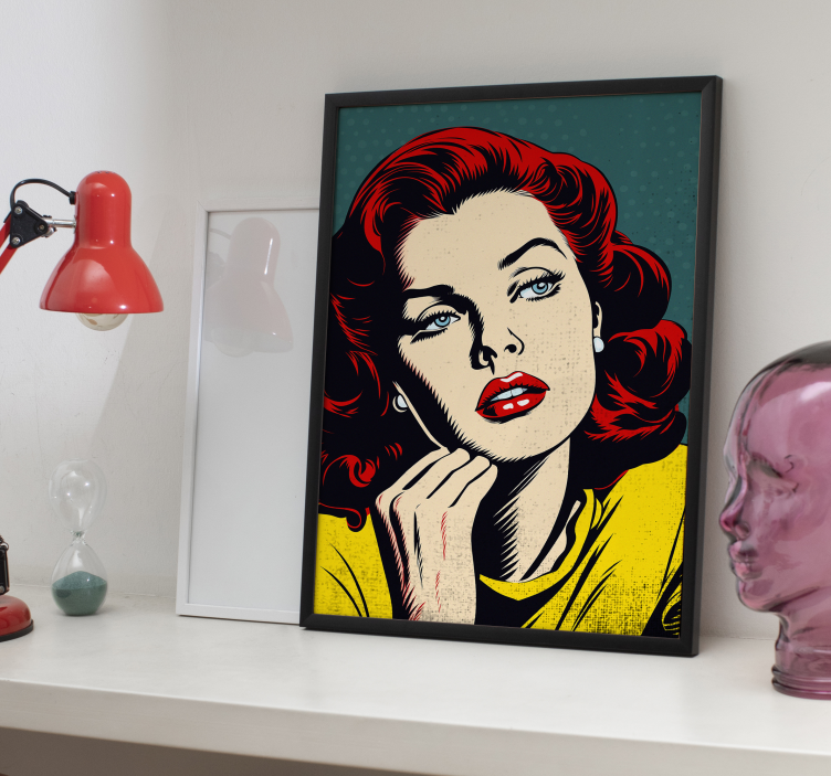 Poster pop art belle femme classique - TenStickers