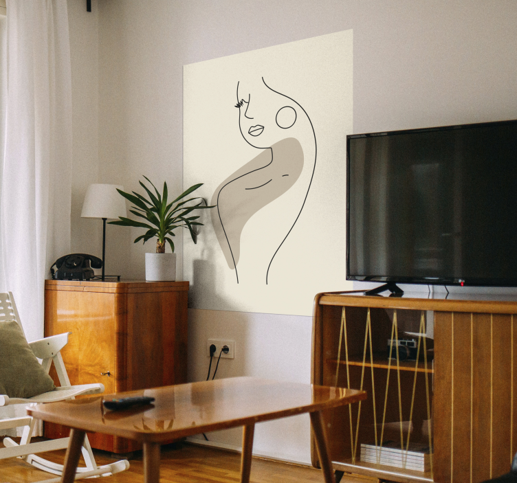 Poster profil lignes art abstrait - TenStickers