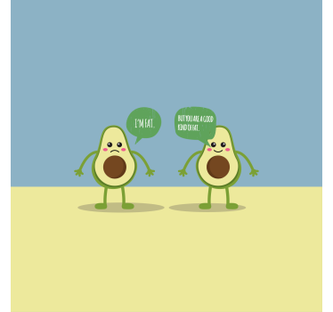 Poster cuisine citation sur l'avocat et les bonnes graisses - TenStickers