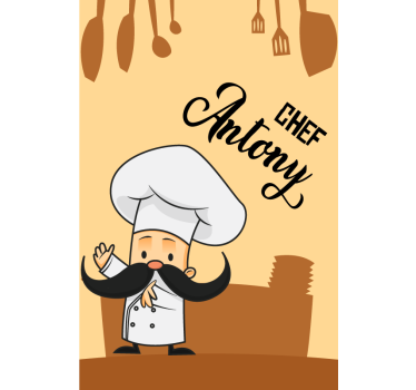 Poster cuisine chef personnalisé - TenStickers