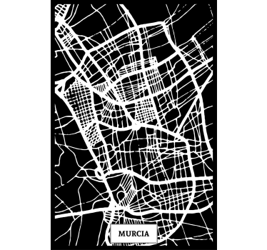Poster salon carte topographique de murcia - TenStickers