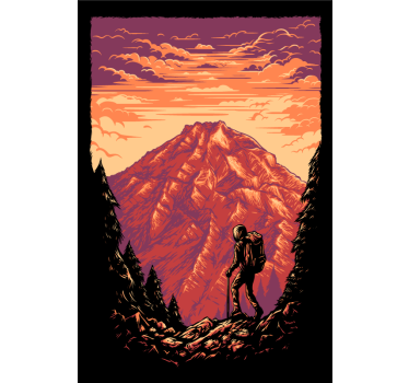 Poster paysages aventure en montagne - TenStickers