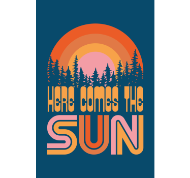 Poster paysages soleil vintage - TenStickers