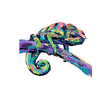 Impression abstraite d'affiche de caméléon - TenStickers
