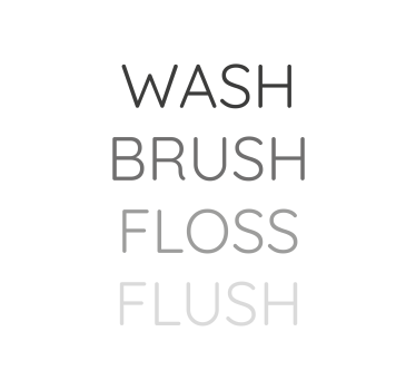 Brosse de lavage affiche de rinçage du fil dentaire - TenStickers