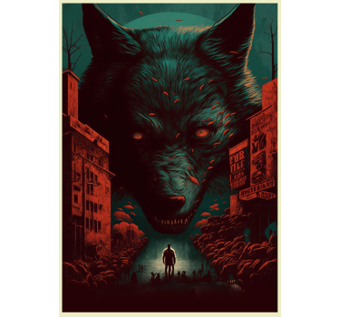 Affiche de film de loup affiche de conception animale - TenStickers