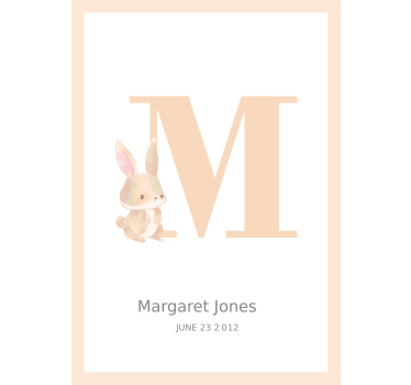 Affiche de personnalisation initiale personnalisée - TenStickers