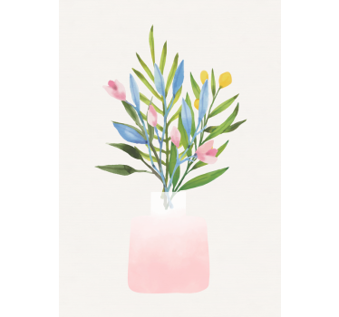 Poster fleurs dans un vase - TenStickers