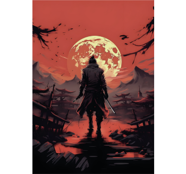 Poster ado guerrier animé - TenStickers