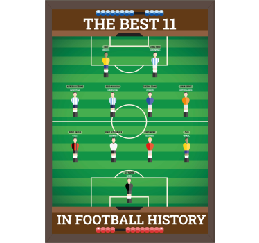 Poster ado 11 meilleurs joueurs de football - TenStickers