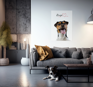 Affiche murale personnalisée d'amour de chien - TenStickers