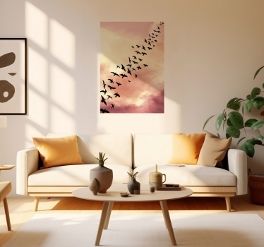 Poster salon oiseaux volants - TenStickers