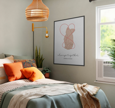 Poster Always together avec prénoms - TenStickers