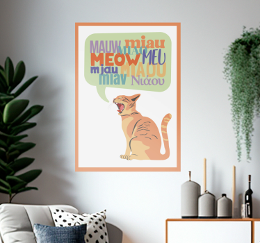 Poster chambre enfant les chats miaulent - TenStickers