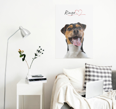 Affiche murale personnalisée d'amour de chien - TenStickers