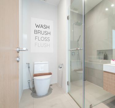 Brosse de lavage affiche de rinçage du fil dentaire - TenStickers