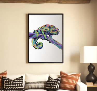 Impression abstraite d'affiche de caméléon - TenStickers