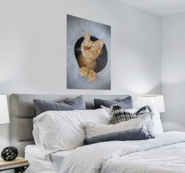 Impression d'affiche de chat furtivement - TenStickers