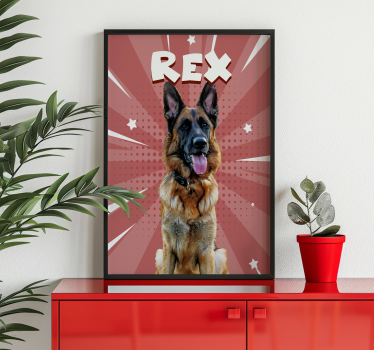 Poster animaux style bande dessinée personnalisé - TenStickers