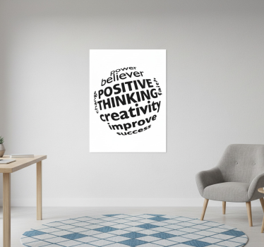 Poster bureau croyant puissant améliorez - TenStickers