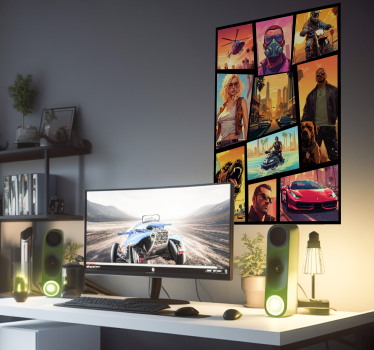 Poster chambre ado aventure collage d'action - TenStickers