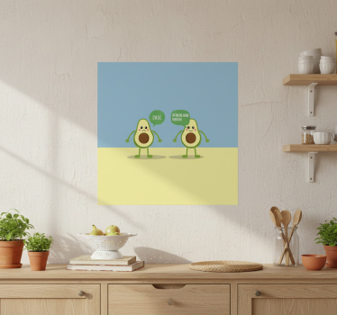 Poster cuisine citation sur l'avocat et les bonnes graisses - TenStickers