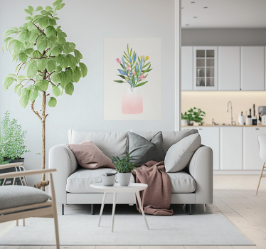 Poster fleurs dans un vase - TenStickers
