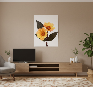 Poster fleurs et plantes deux fleurs - TenStickers