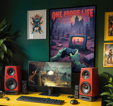 Poster jeux vidéo one more life - TenStickers