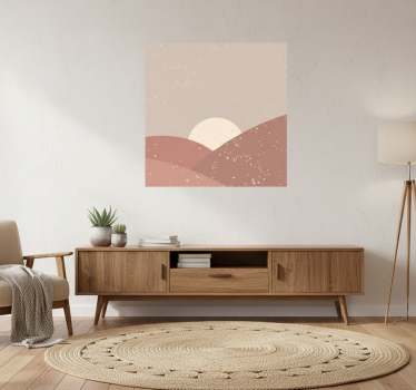 Poster paysages coucher de soleil serein dans le désert - TenStickers
