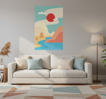 Poster paysages scène de nature abstraite - TenStickers