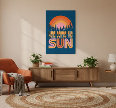 Poster paysages soleil vintage - TenStickers