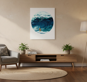 Poster paysages surfeur à la planche - TenStickers