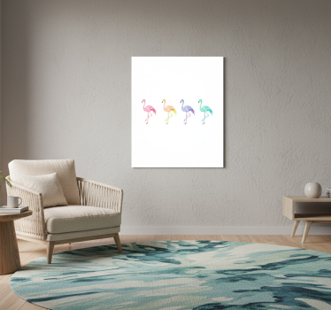 Poster salon flamants colorés sans couture - TenStickers