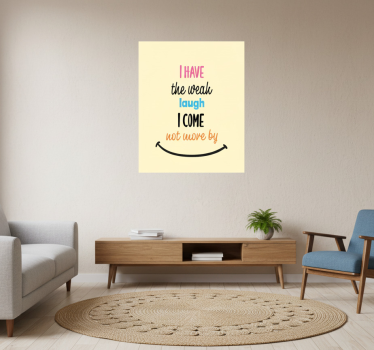 Poster salon j'ai le rire faible - TenStickers