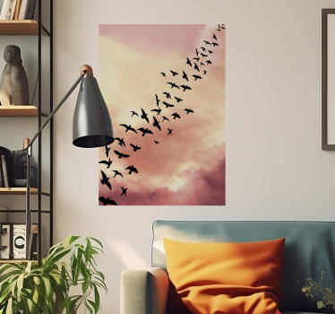 Poster salon oiseaux volants - TenStickers