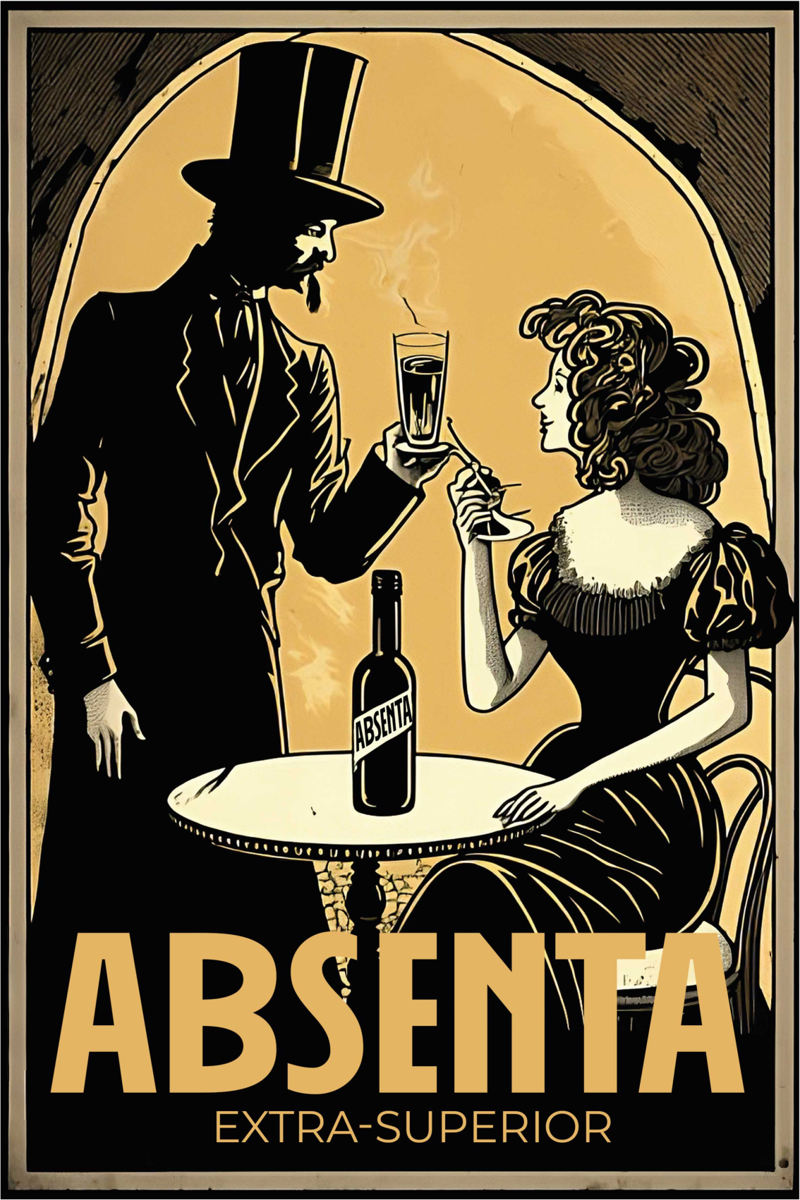 Poster cuisine licor absinthe - TenStickers