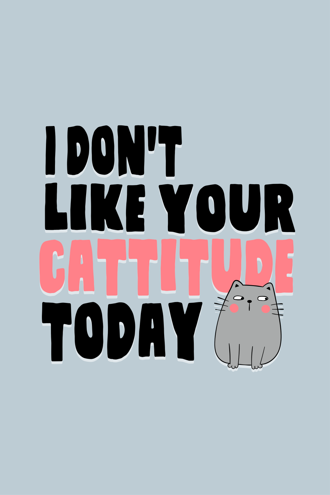 Poster cuisine surveillez votre attitude - TenStickers