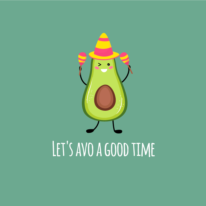 Poster cuisine citation amusante avec des avocats - TenStickers