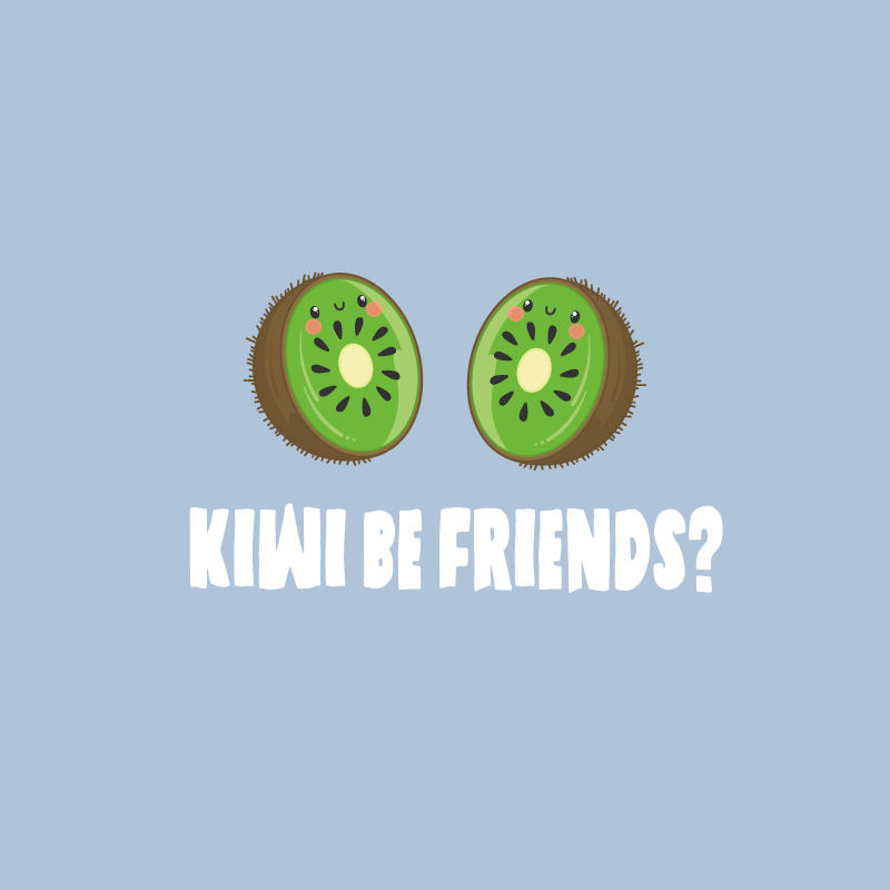 Poster cuisine citation amusante avec des kiwis - TenStickers