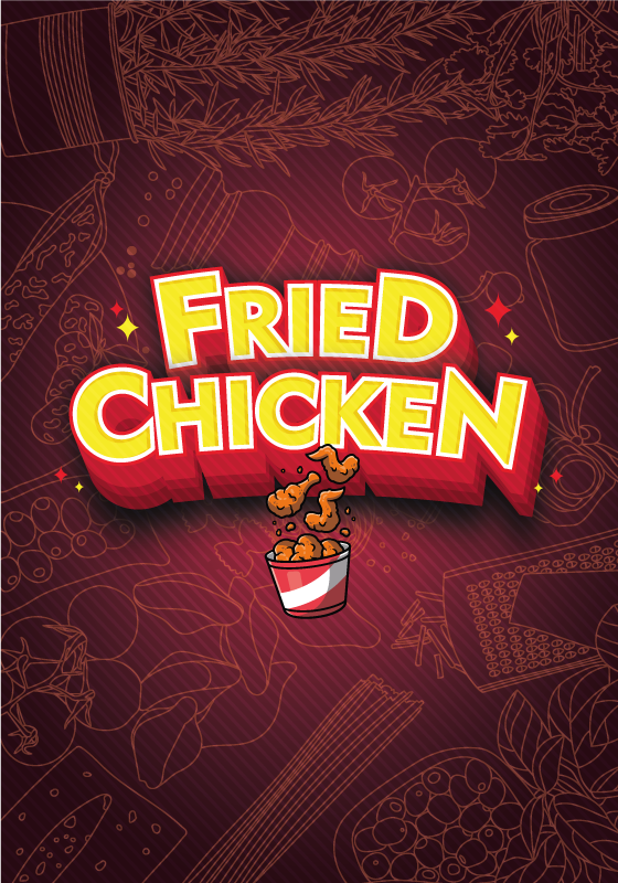 Poster cuisine graffiti tacos poulet frit - TenStickers