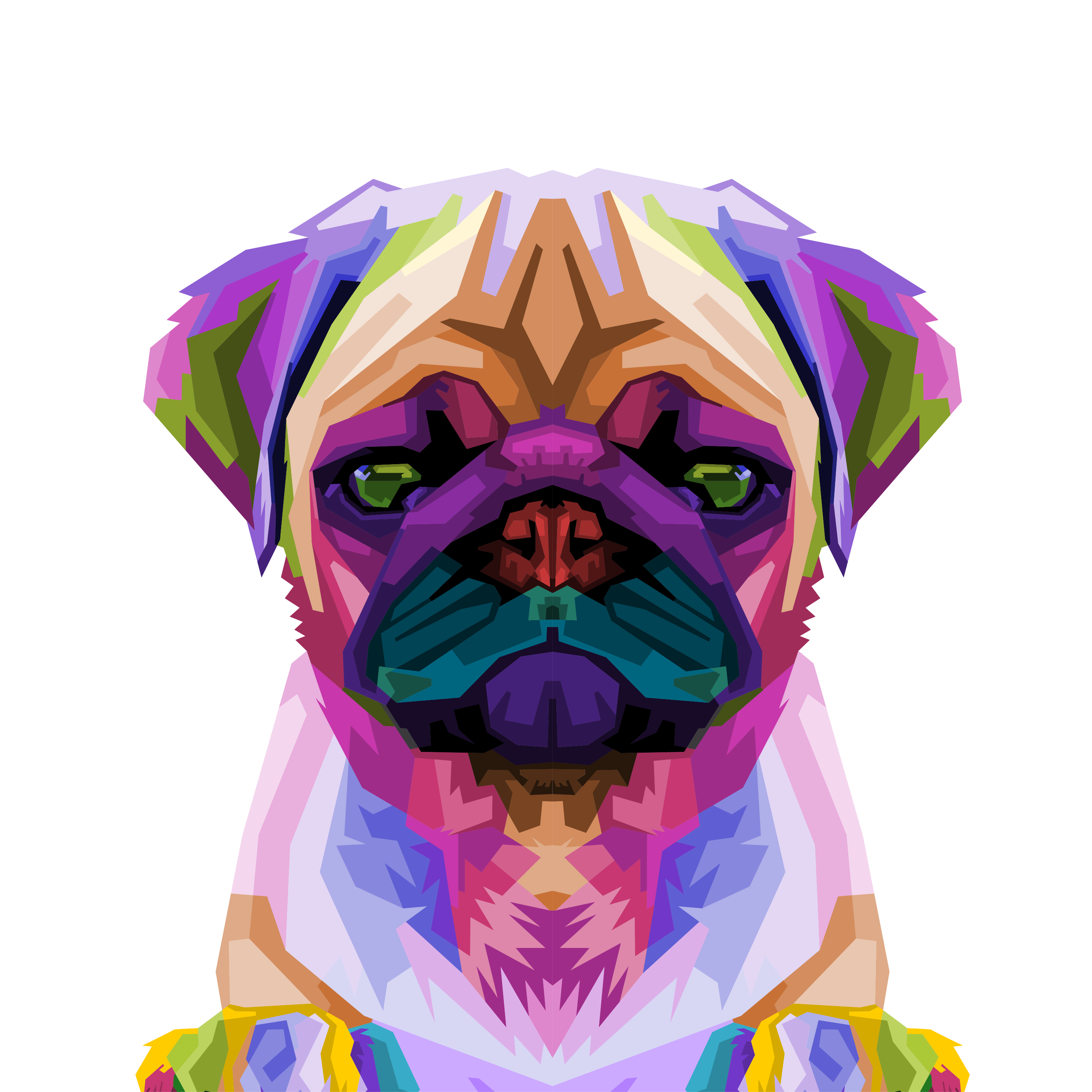Poster salon pug en pop art - TenStickers