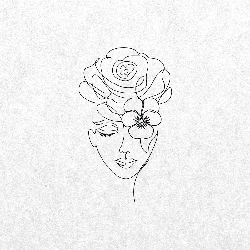 Poster salon femme minimaliste sans visage - TenStickers