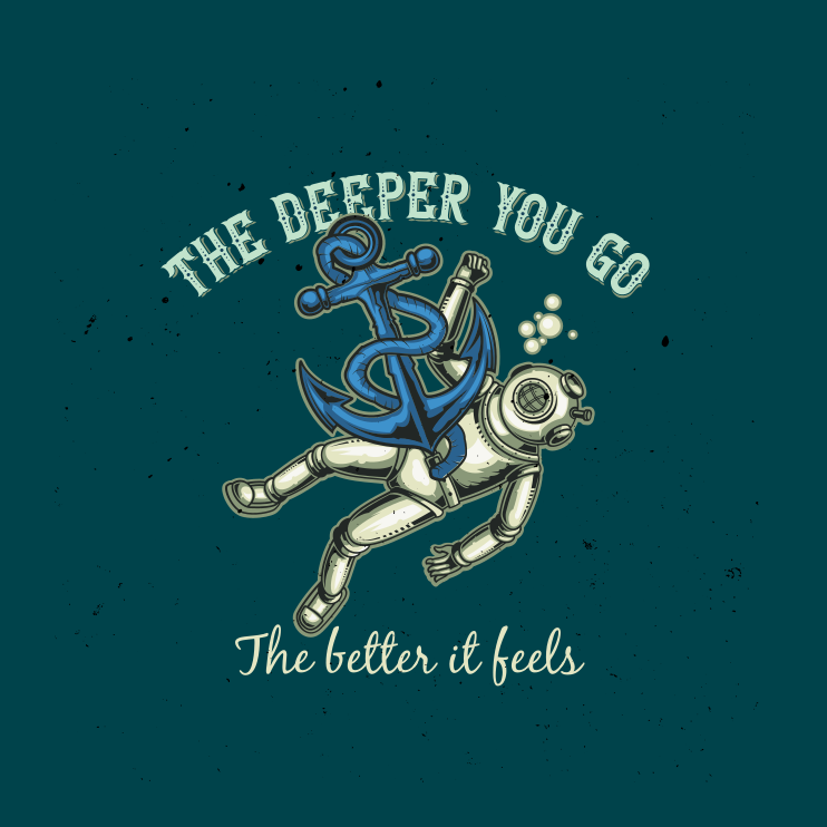 Poster salon citation plus tu creuses plus tu trouves - TenStickers