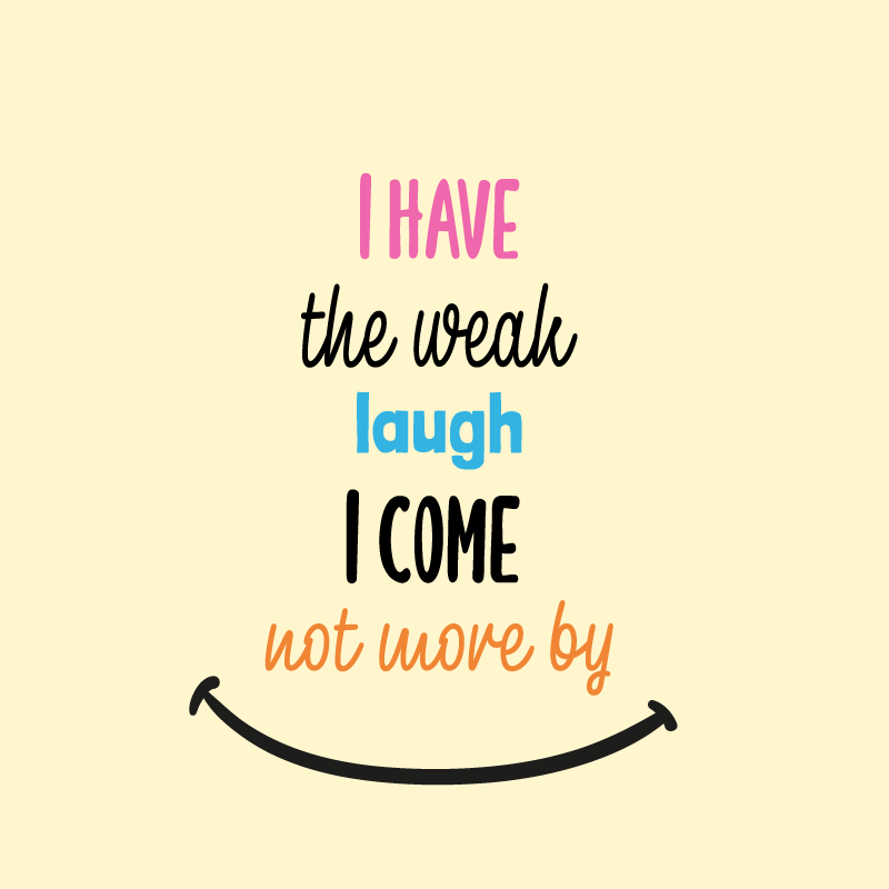 Poster salon j'ai le rire faible - TenStickers