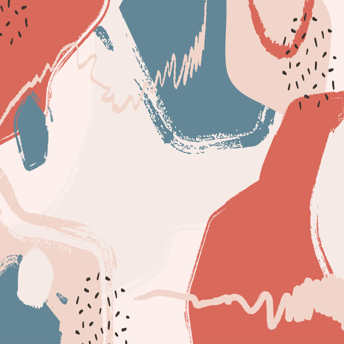 Poster salon formes d'art mural abstrait - TenStickers